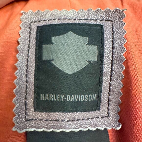 Harley Davidson Black Label Washed Lambskin Leather Moto Jacket Men's M - Picture 3 of 15